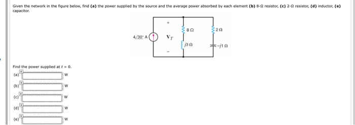 Solved Given the network in the figure below, find (a) the | Chegg.com