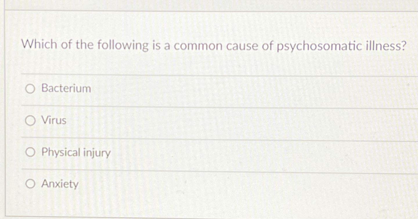 Solved Which of the following is a common cause of | Chegg.com