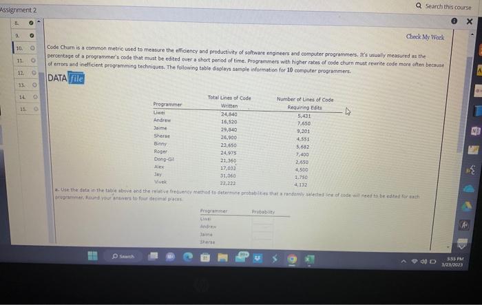 Code Chum is a commsn metric used to measure the | Chegg.com