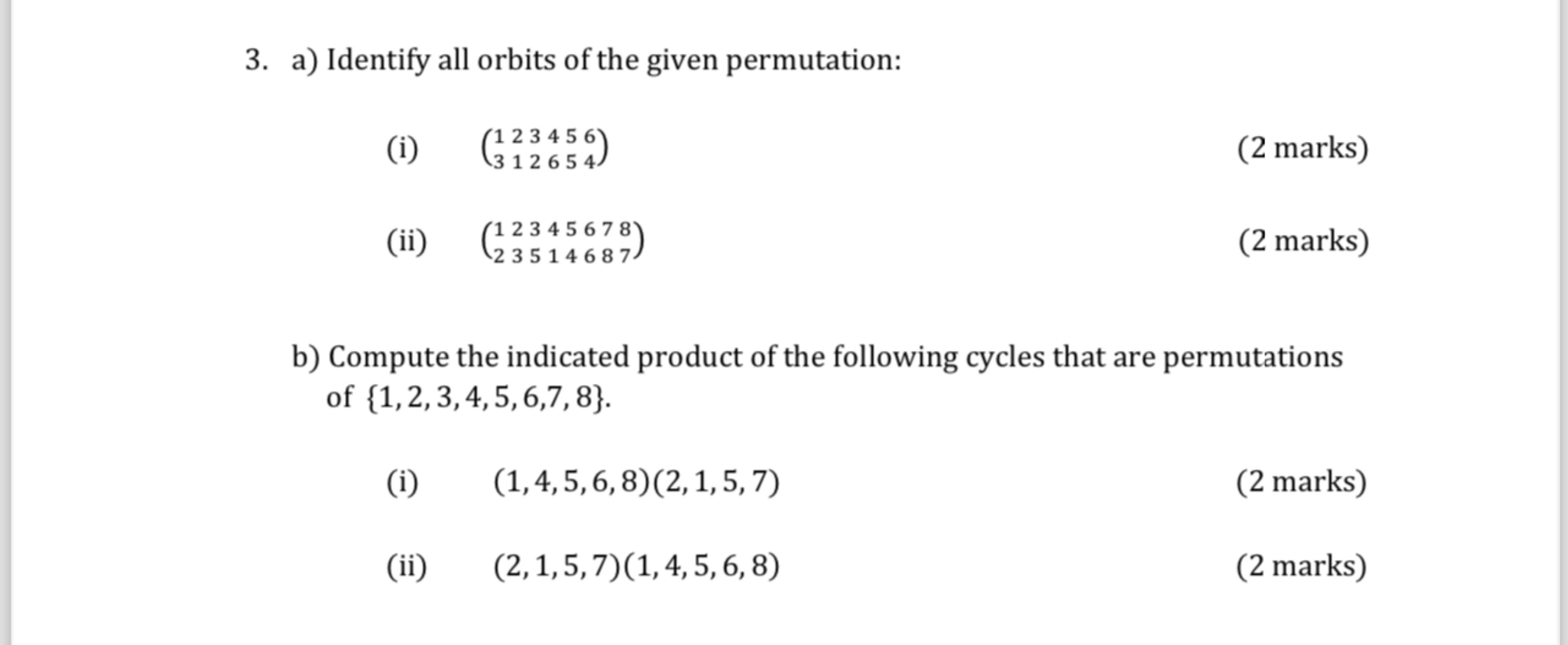 Solved A) ﻿Identify All Orbits Of The Given | Chegg.com