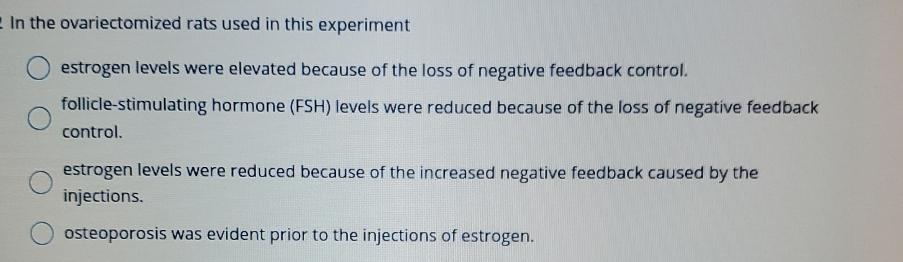 why were ovariectomized rats used in this experiment