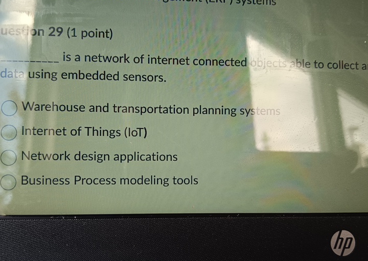 Solved uesfion 29 (1 ﻿point)q, ﻿is a network of internet | Chegg.com