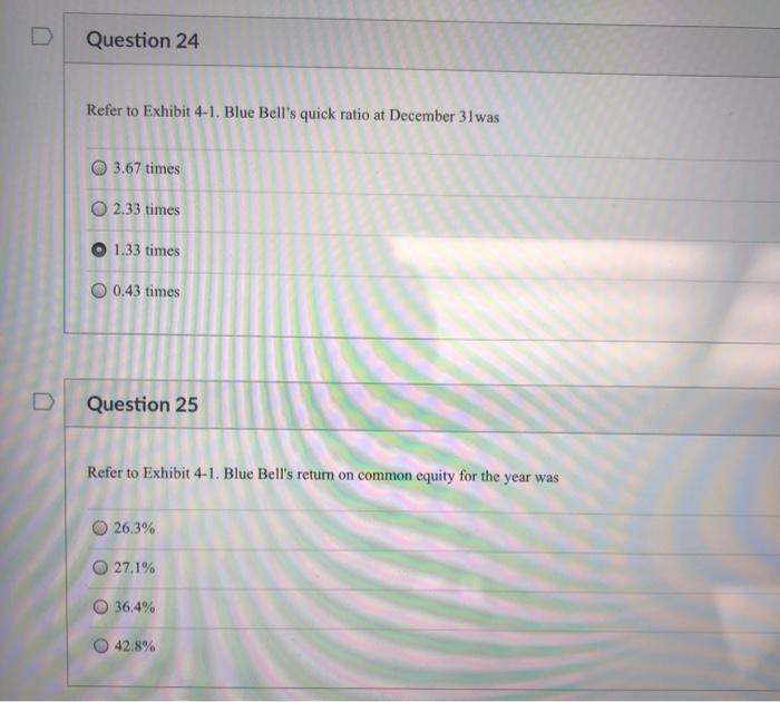Solved Exhibit 4-1 Given the following information for Blue | Chegg.com