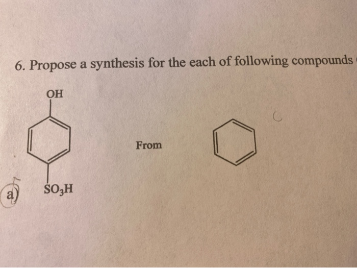 Solved 6. Propose A Synthesis For The Each Of Following | Chegg.com