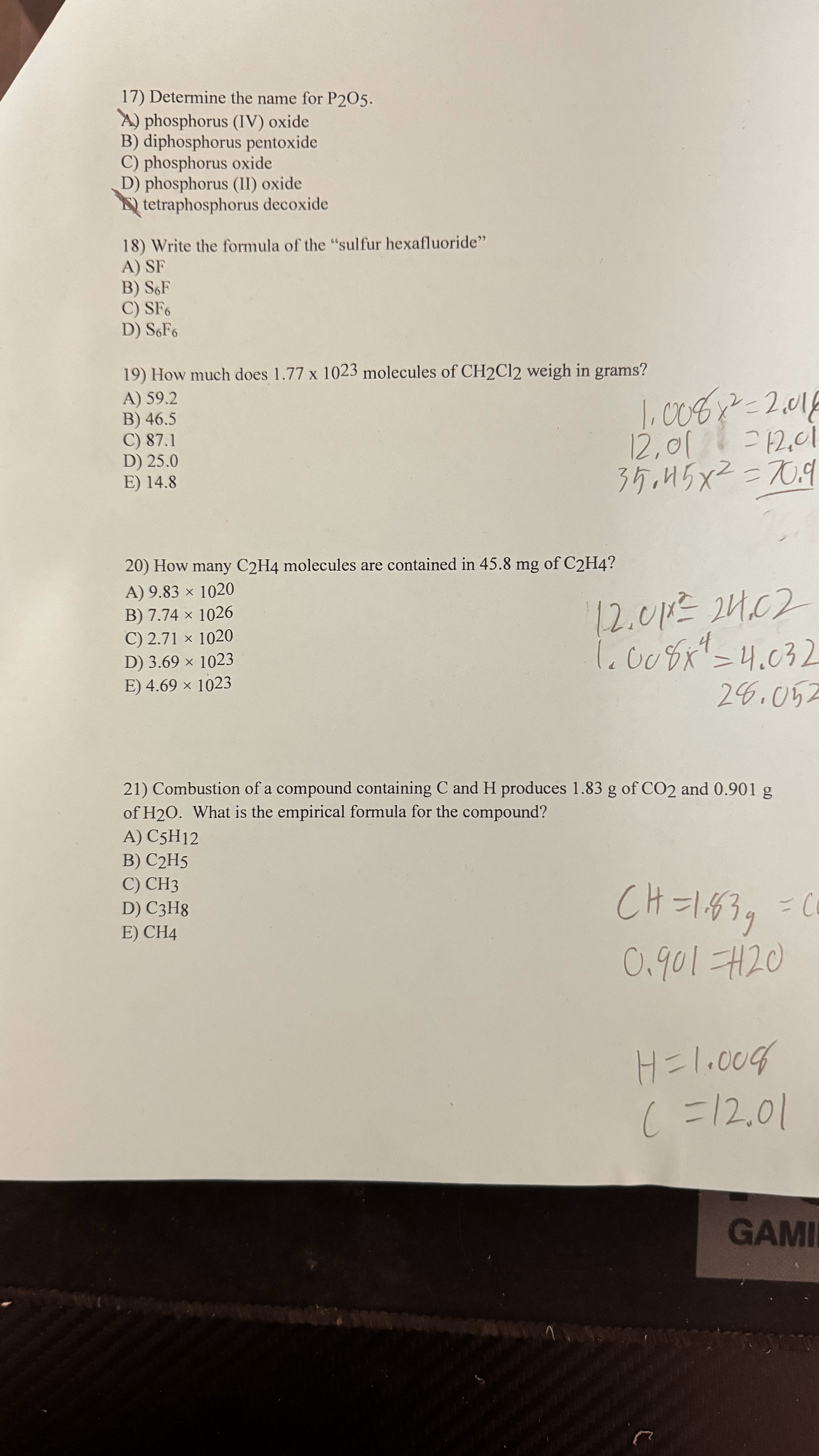 Solved Determine the name for P2O5.A) ﻿phosphorus (IV) | Chegg.com