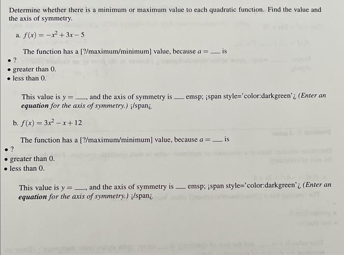 Solved Rewrite The Following Quadratic Functions In Vertex