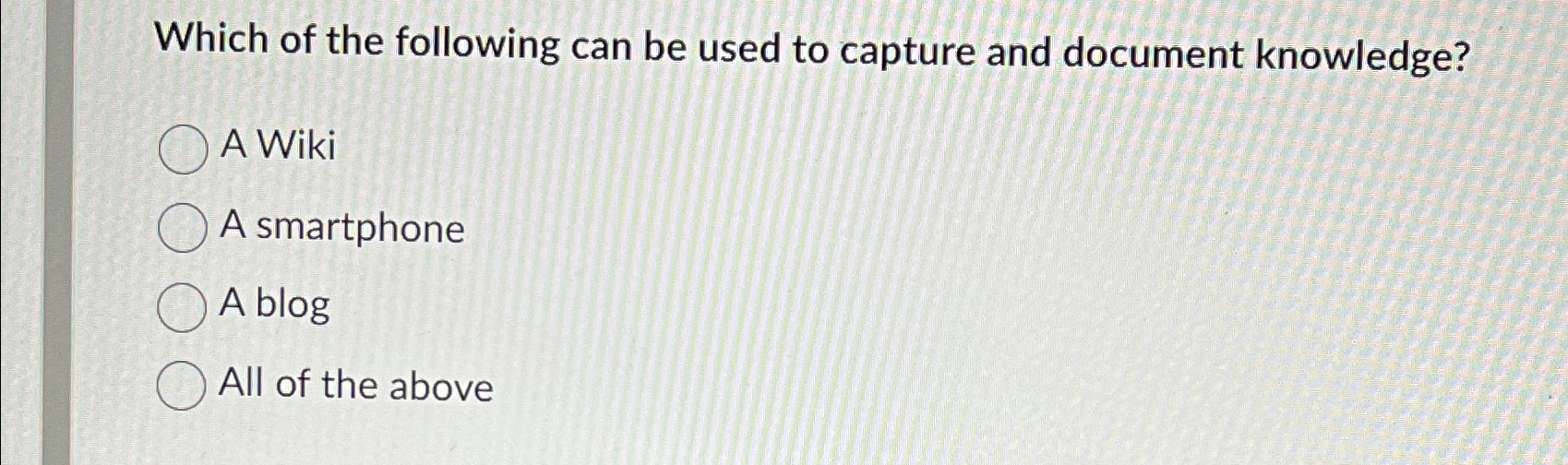 Solved Which of the following can be used to capture and | Chegg.com