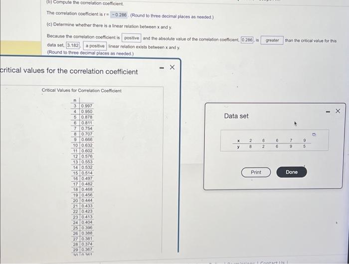 Solved (b) Compute The Correlation Coefficient. The | Chegg.com