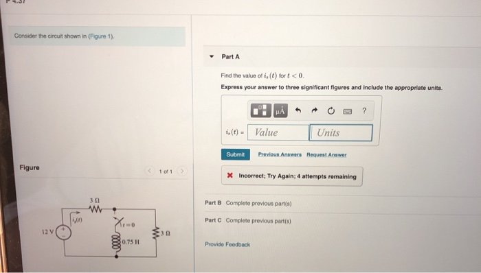 Solved Consider The Circuit Shown In (Figure 1). Part A Find | Chegg.com