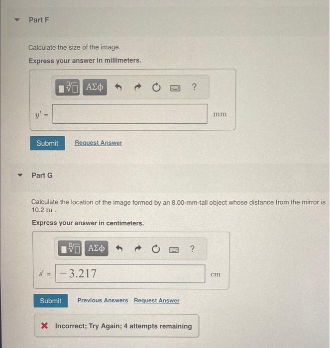 Calculate the location of the image formed by an | Chegg.com