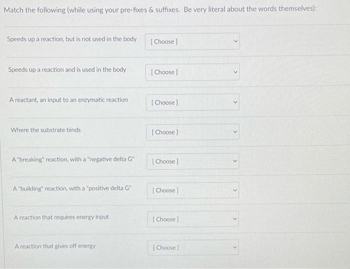solved-match-the-following-while-using-your-pre-fixes-chegg