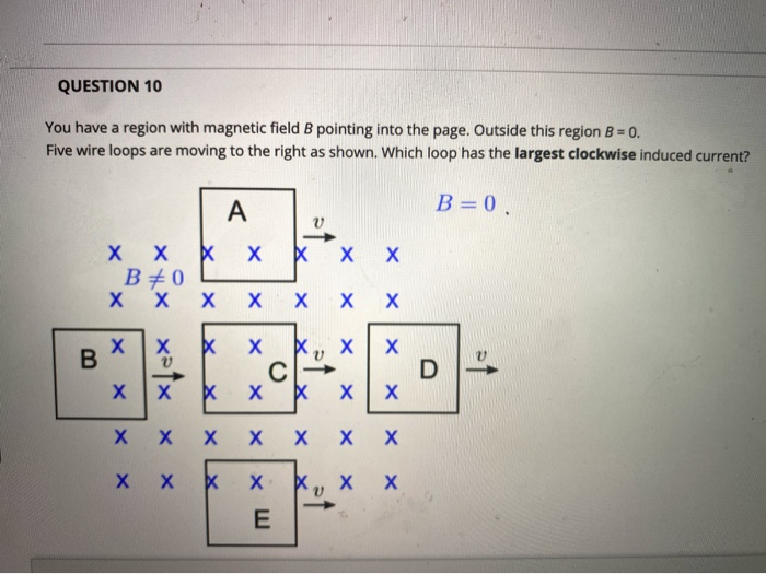 Solved QUESTION 10 You have a region with magnetic field B | Chegg.com