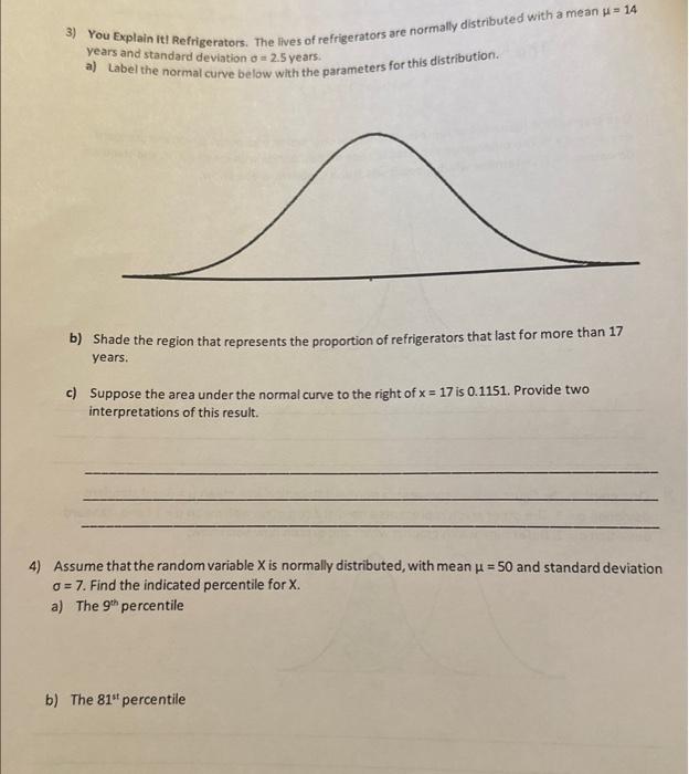 Solved 1) One graph in the figure below represents a normal | Chegg.com