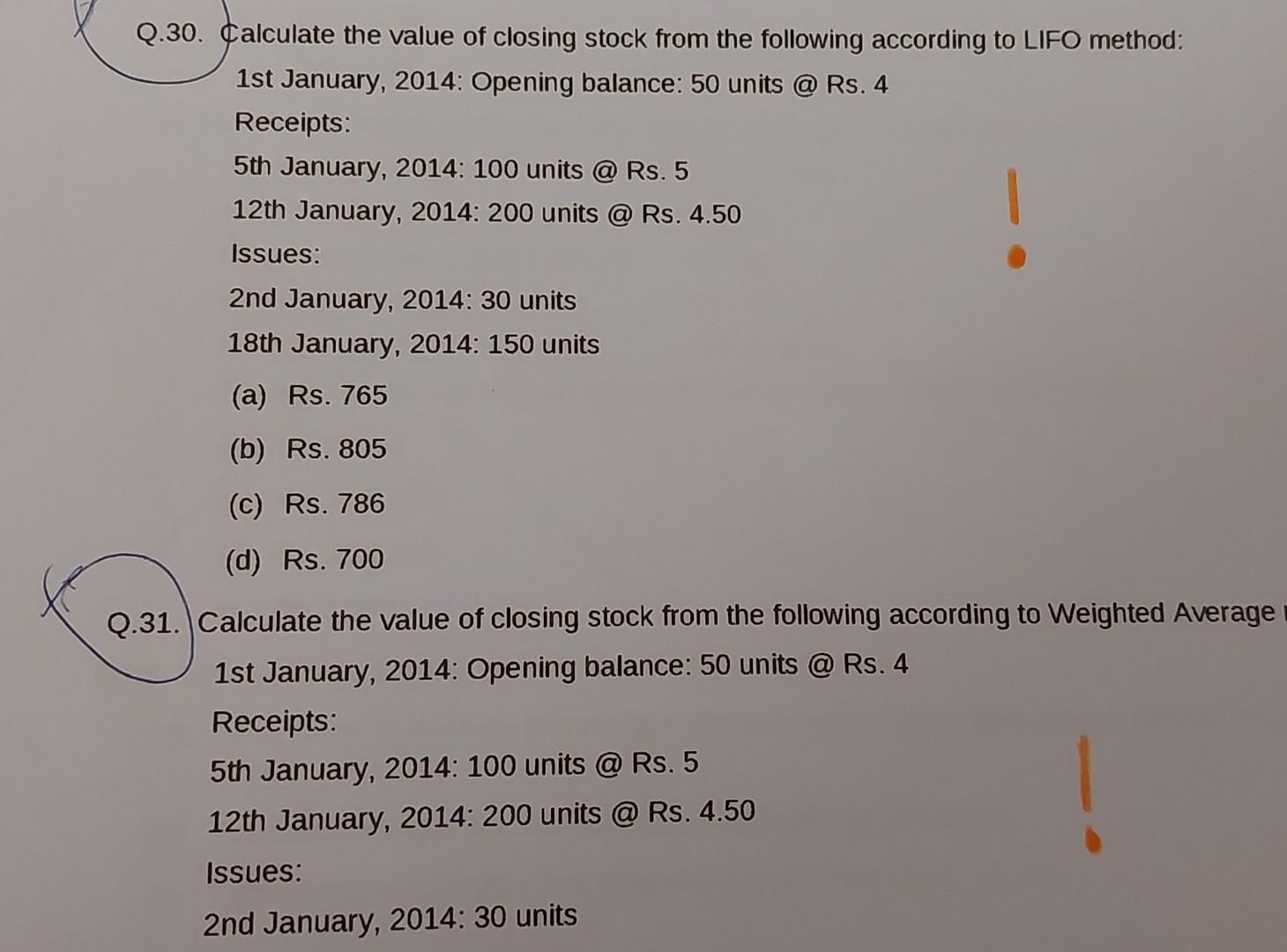 Solved Why is the value of closing stock according to the | Chegg.com
