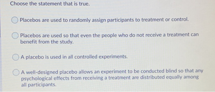 What Is The Purpose Of A Placebo