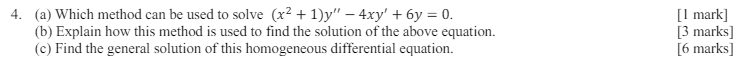 Solved (a) ﻿Which method can be used to solve | Chegg.com