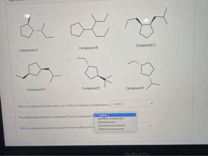 Solved do Compound B Compound Compound A Compound D Compound | Chegg.com