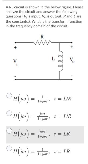 Solved A RL circuit is shown in the below figure. Please | Chegg.com