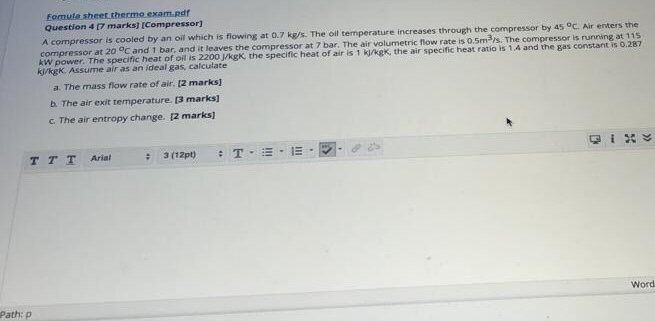 Solved Formula sheet thermo exam.pdf Question 417 marks] | Chegg.com