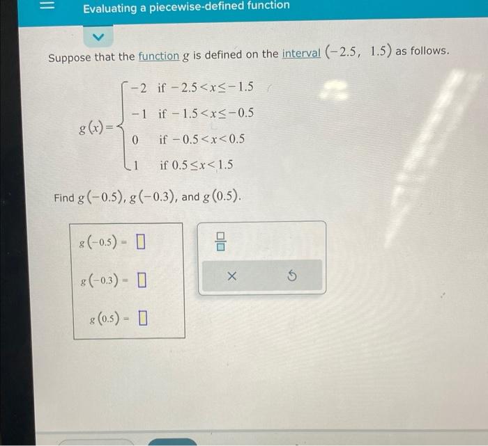 Solved Suppose that the function g is defined on the | Chegg.com