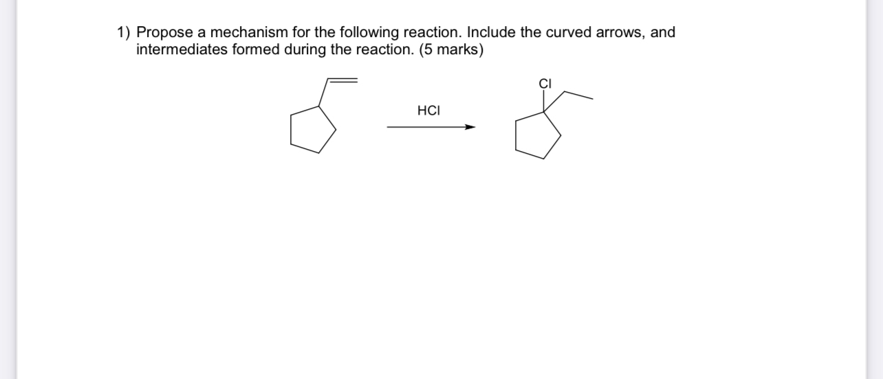 Solved Propose a mechanism for the following reaction. | Chegg.com