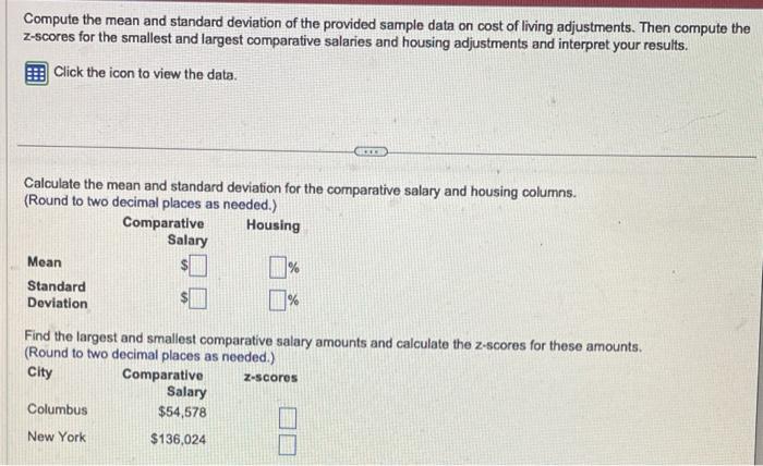 Solved Compute the mean and standard deviation of the | Chegg.com