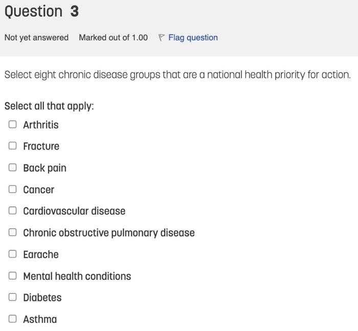 Solved Question 2 Not yet answered Marked out of 1.00 P Flag | Chegg.com