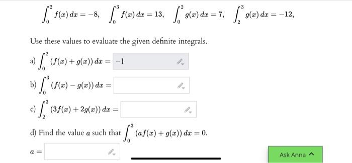 Solved 2 [ F X Dx 8₁ −8 3 3 [ M ² Dx 13 [²9 Z Dx 7₁