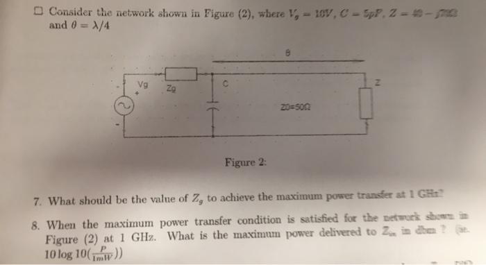 Solved Consider the network shown in Figure (2), where V, | Chegg.com