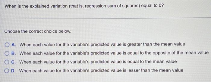 Solved What is the standard error of the estimate? O A. A | Chegg.com