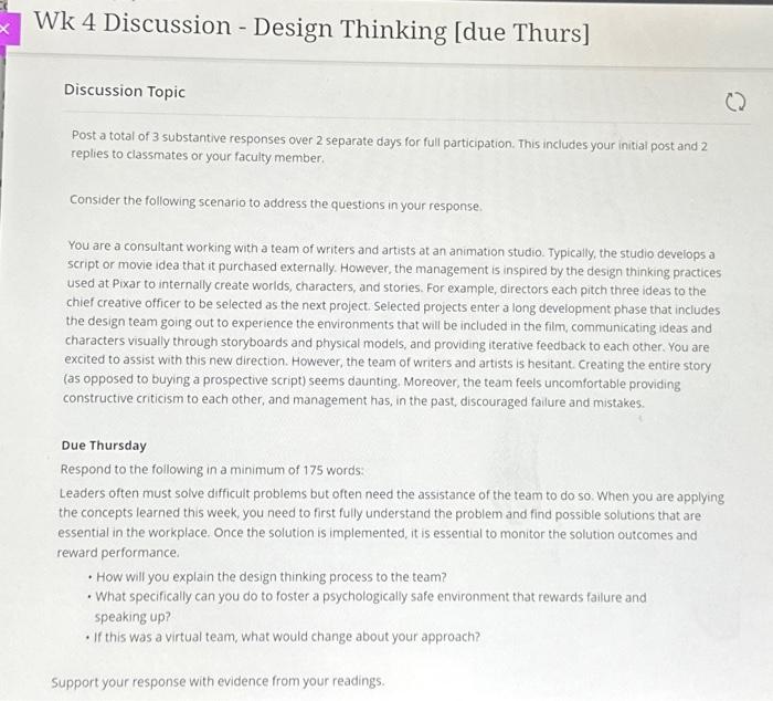 Solved Discussion Topic Post a total of 3 substantive | Chegg.com