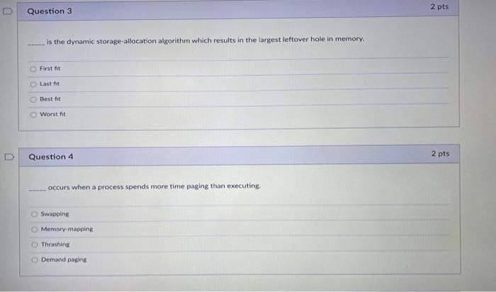 Solved D Question 16 2.5 pts In the enhanced second chance | Chegg.com