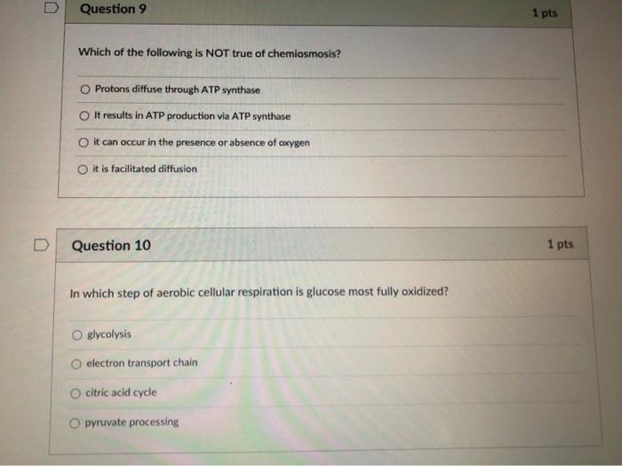 Solved Question 9 1 pts Which of the following is NOT true | Chegg.com