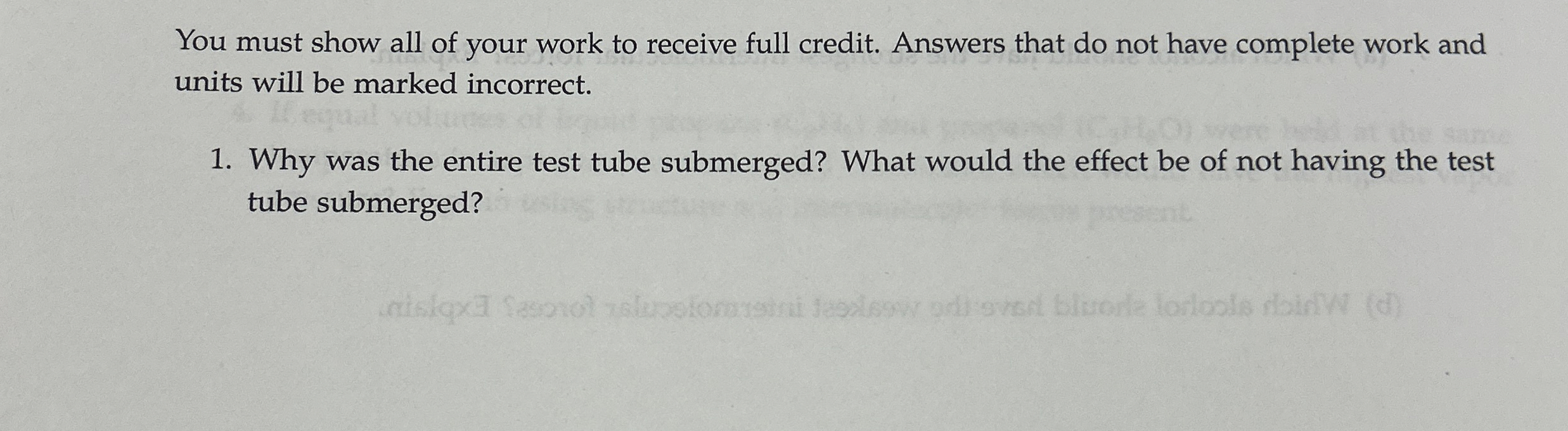 Solved You must show all of your work to receive full | Chegg.com