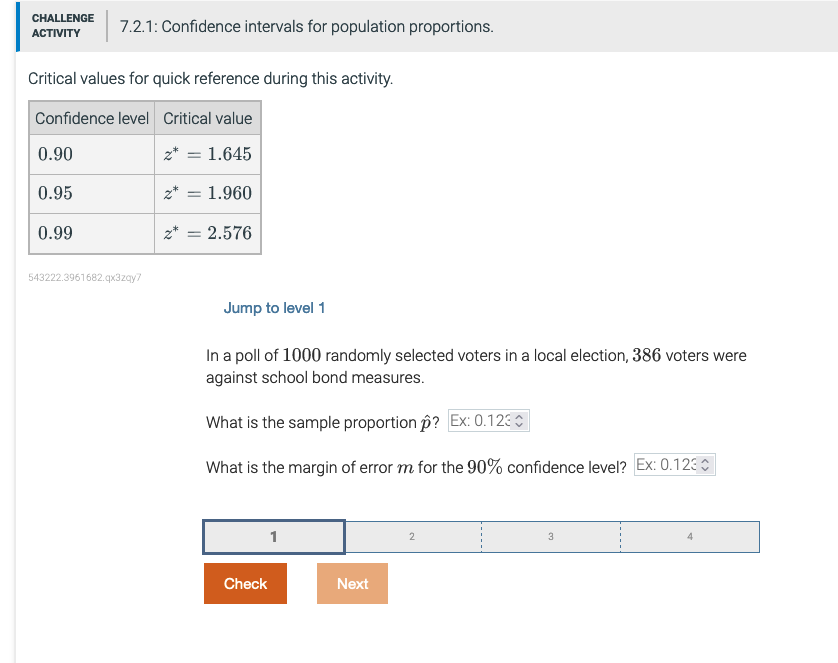 Solved 7.2.1: Confidence intervals for population | Chegg.com