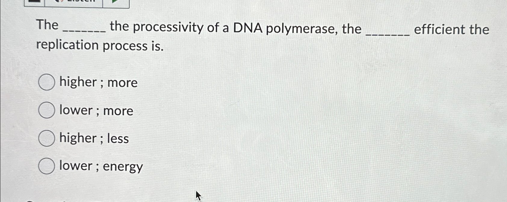Solved The q, ﻿the processivity of a DNA polymerase, the | Chegg.com
