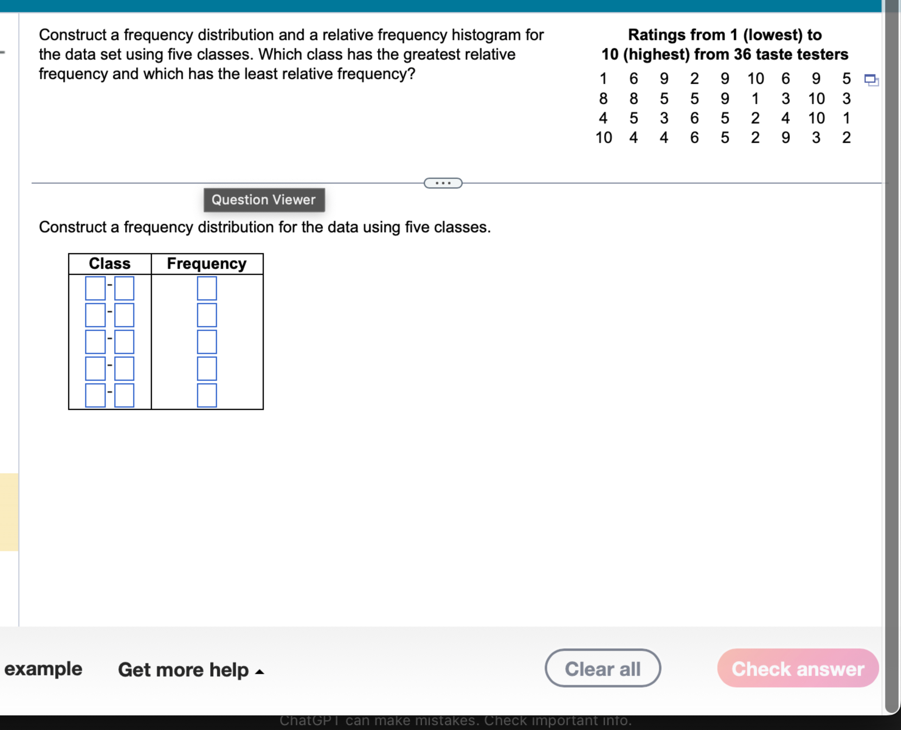 Construct a frequency distribution and a relative | Chegg.com