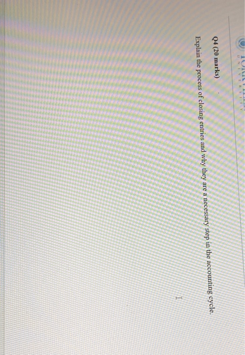 Solved UNITY Q4 (20 marks) Explain the process of closing | Chegg.com