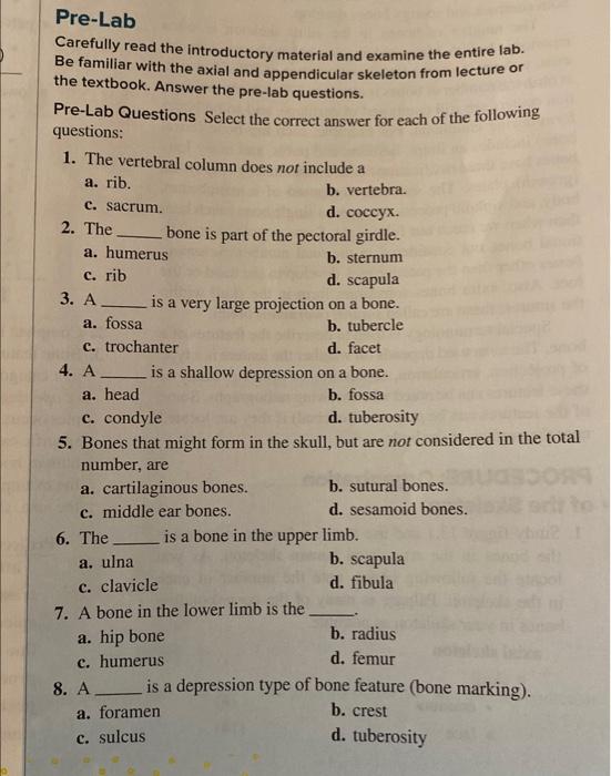 Solved Pre-Lab Carefully read the introductory material and | Chegg.com