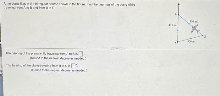 Solved An airplane flies in the triangular course shown in | Chegg.com