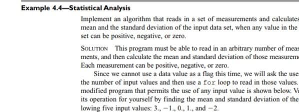 Solved Example 4.4—Statistical Analysis Implement an | Chegg.com