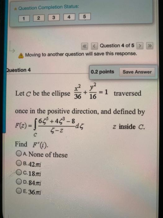 Solved Question Completion Status: 2 3 4 5