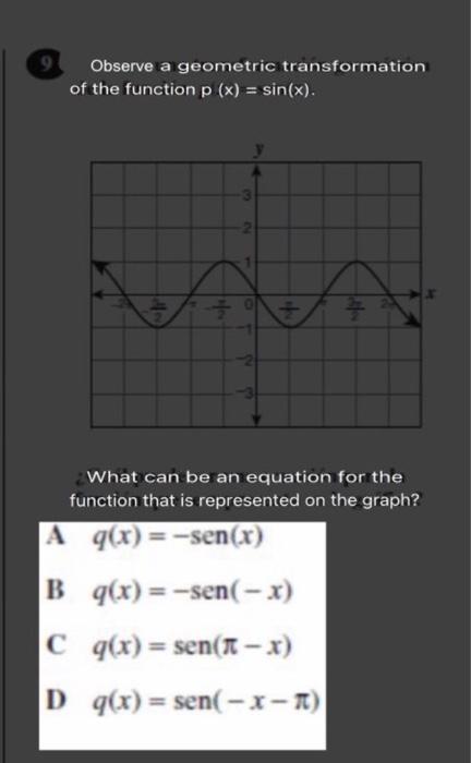 Solved Observe a geometric transformation of the function p | Chegg.com