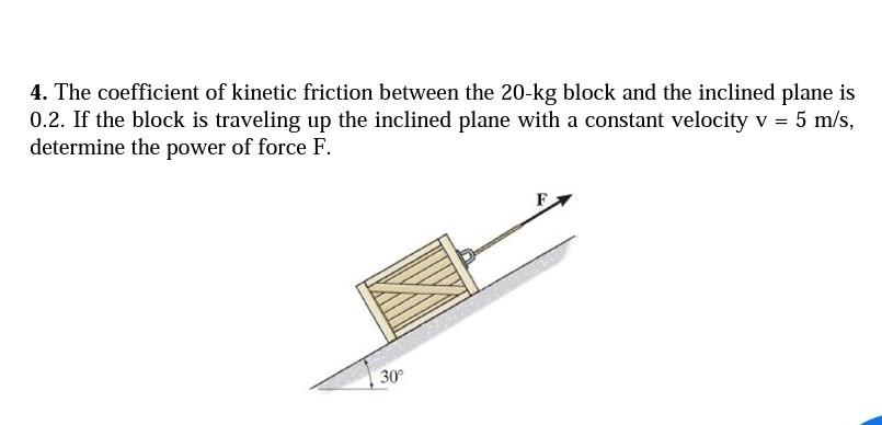 Solved 4. The coefficient of kinetic friction between the | Chegg.com