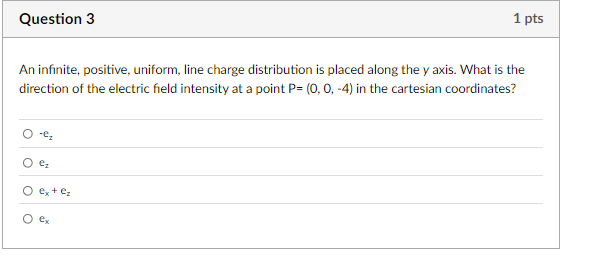 Solved Question 3An ﻿infinite, positive, uniform, line | Chegg.com