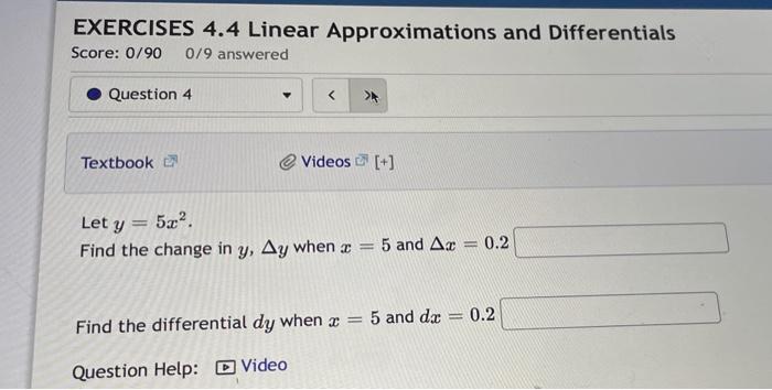 Solved EXERCISES 4.4 Linear Approximations and Differentials | Chegg.com
