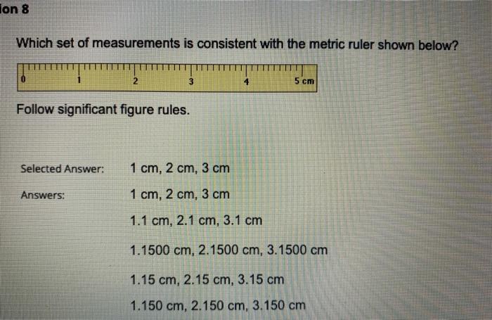 Solved which set of measurements is consistent with the | Chegg.com
