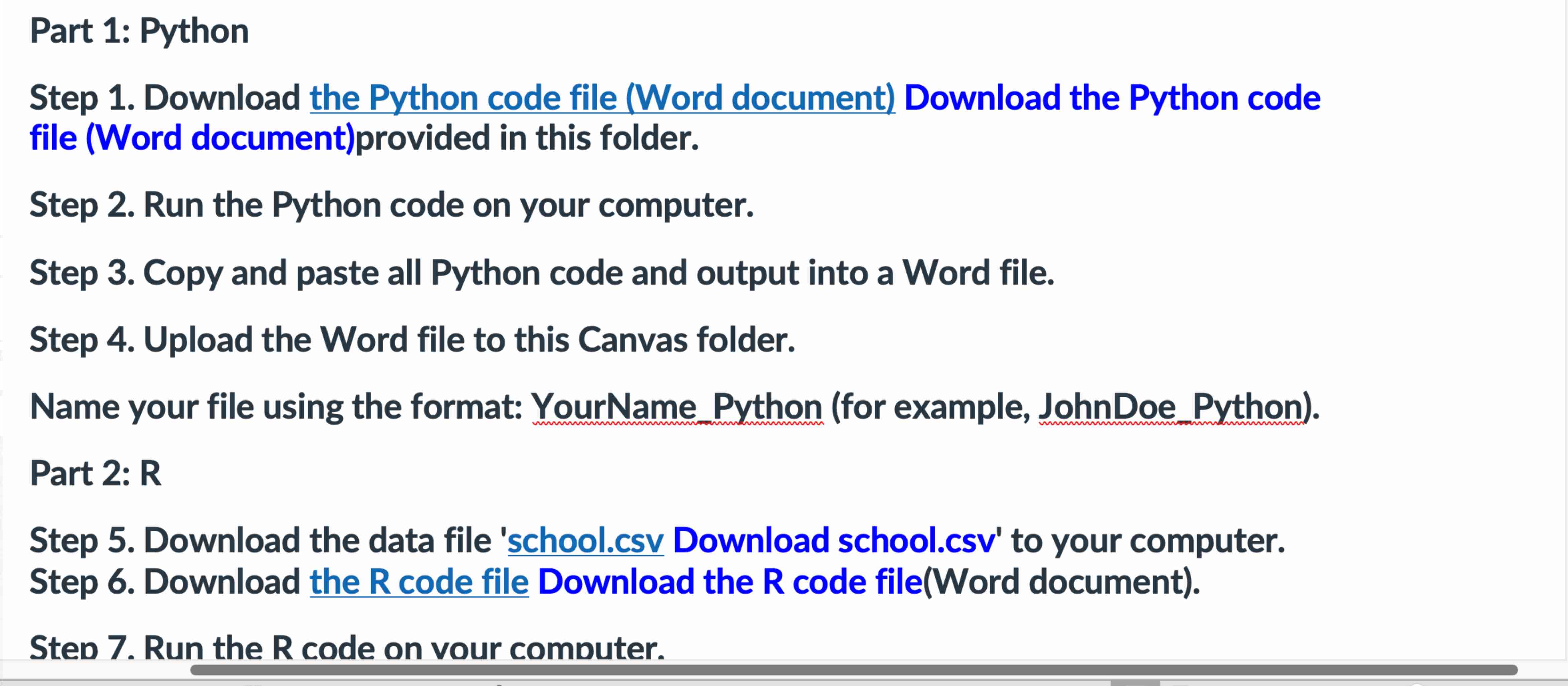 Solved Part 1: Python Step 1. Download the Python code file | Chegg.com