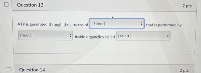 ATP is generated through the process of that is | Chegg.com