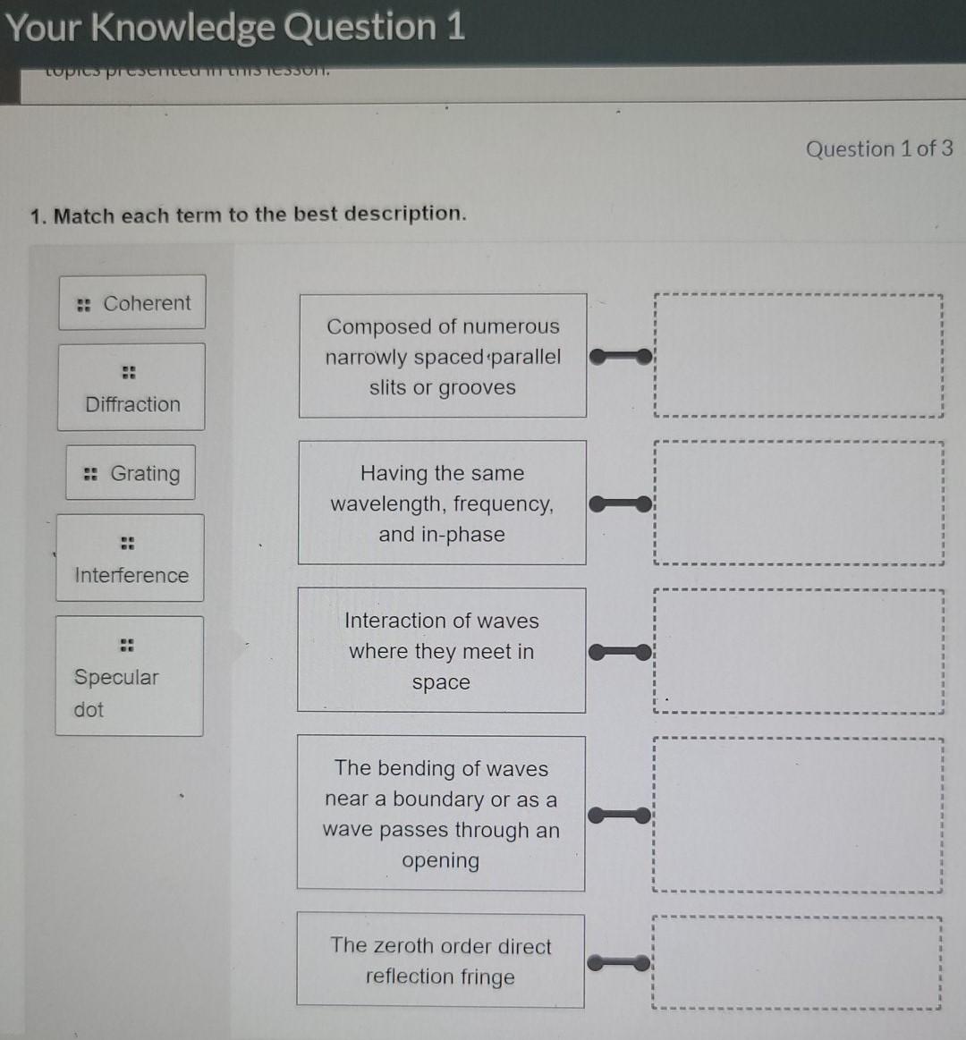 Solved Your Knowledge Question 1 тортергеене и се, . | Chegg.com
